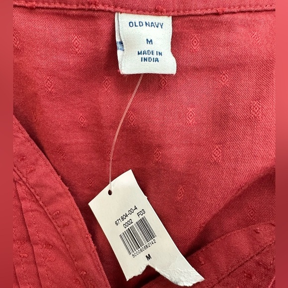 Old Navy red long sleeve dress knee length SZ M  NWT - Picture 5 of 7